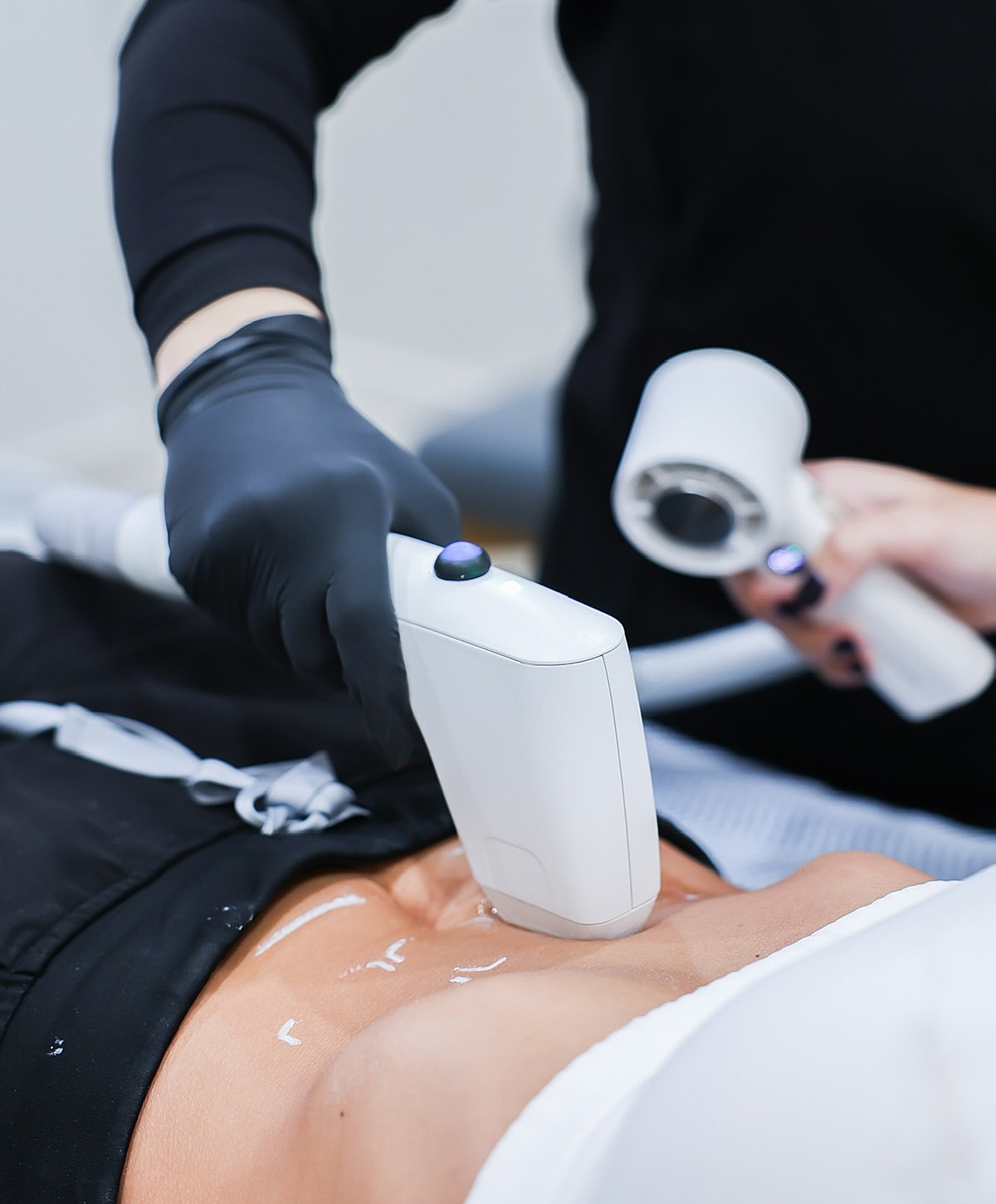 Skincare treatment using a handheld device.