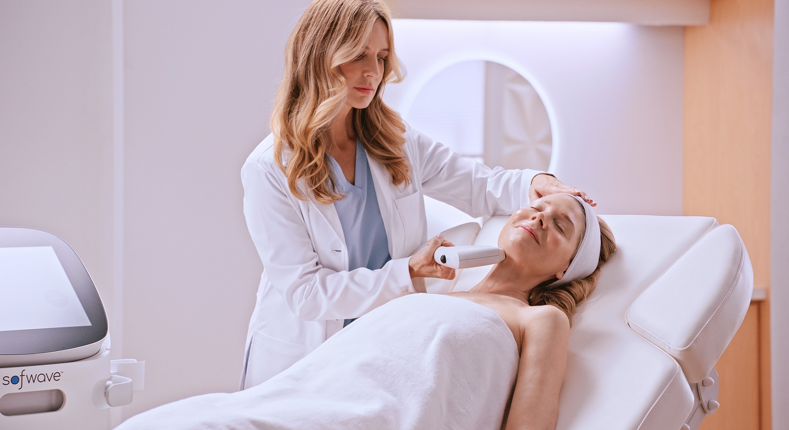 Professional skincare treatment in a beauty clinic.